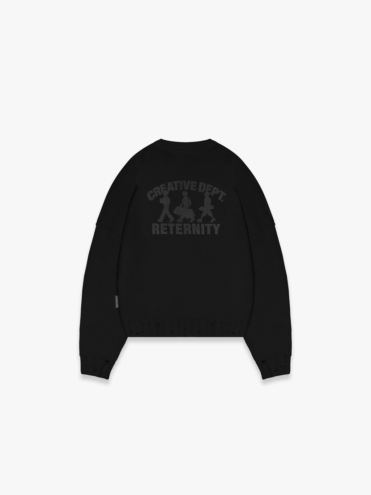 CREATIVE DEPT LOGO KNIT SWEATER - BLACK