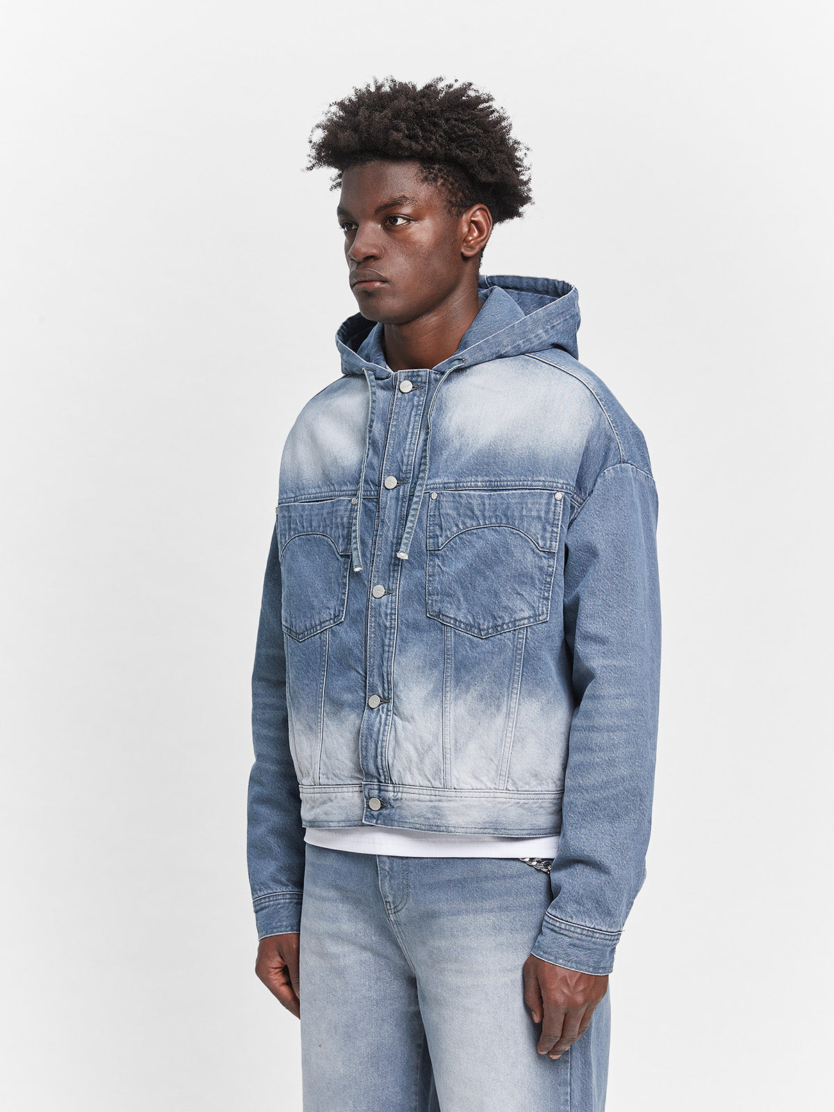 ESSENTIAL DENIM JACKET - STONE BLUE