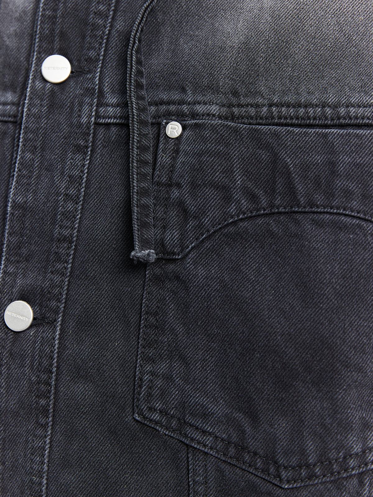 ESSENTIAL DENIM JACKET - WASHED BLACK