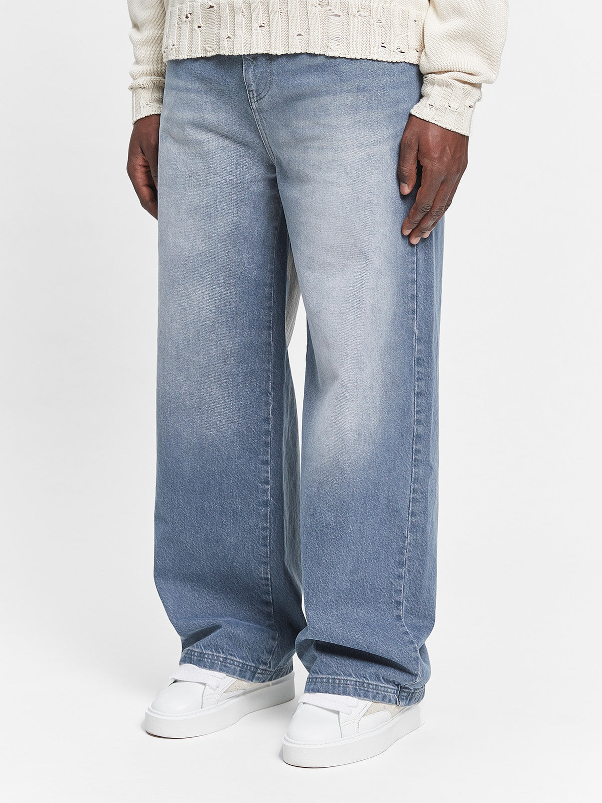 ESSENTIAL BAGGY DENIM - STONE BLUE
