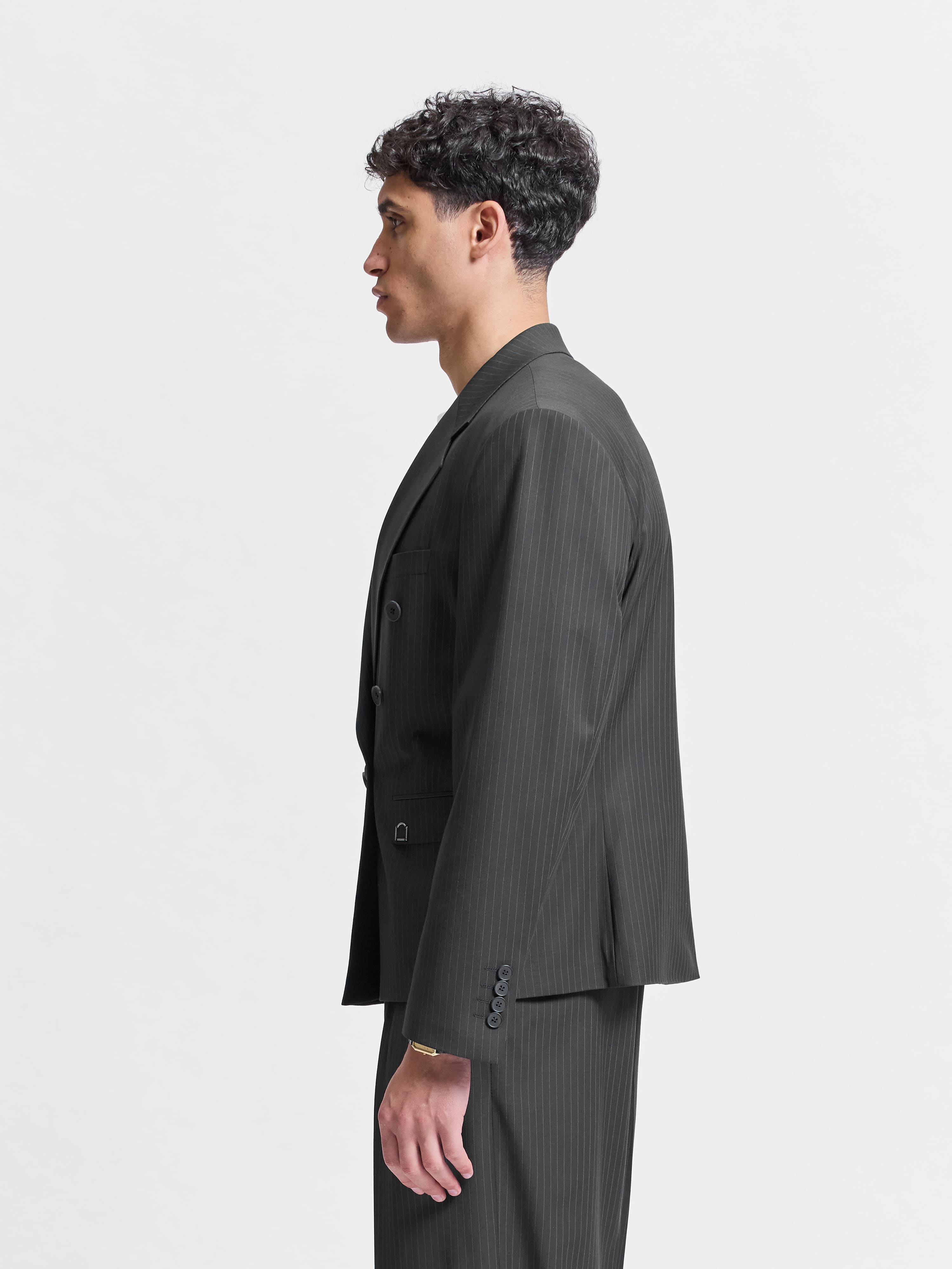 THE SIGNE SUIT – PINSTRIPE GREY