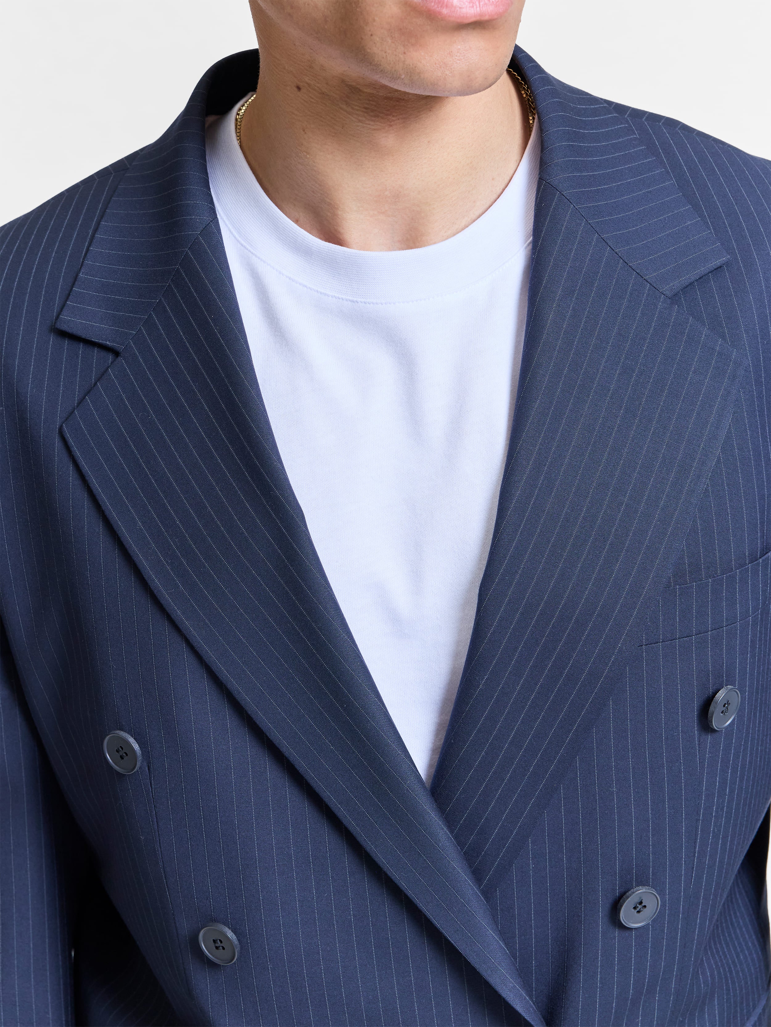THE SIGNE SUIT – PINSTRIPE BLUE
