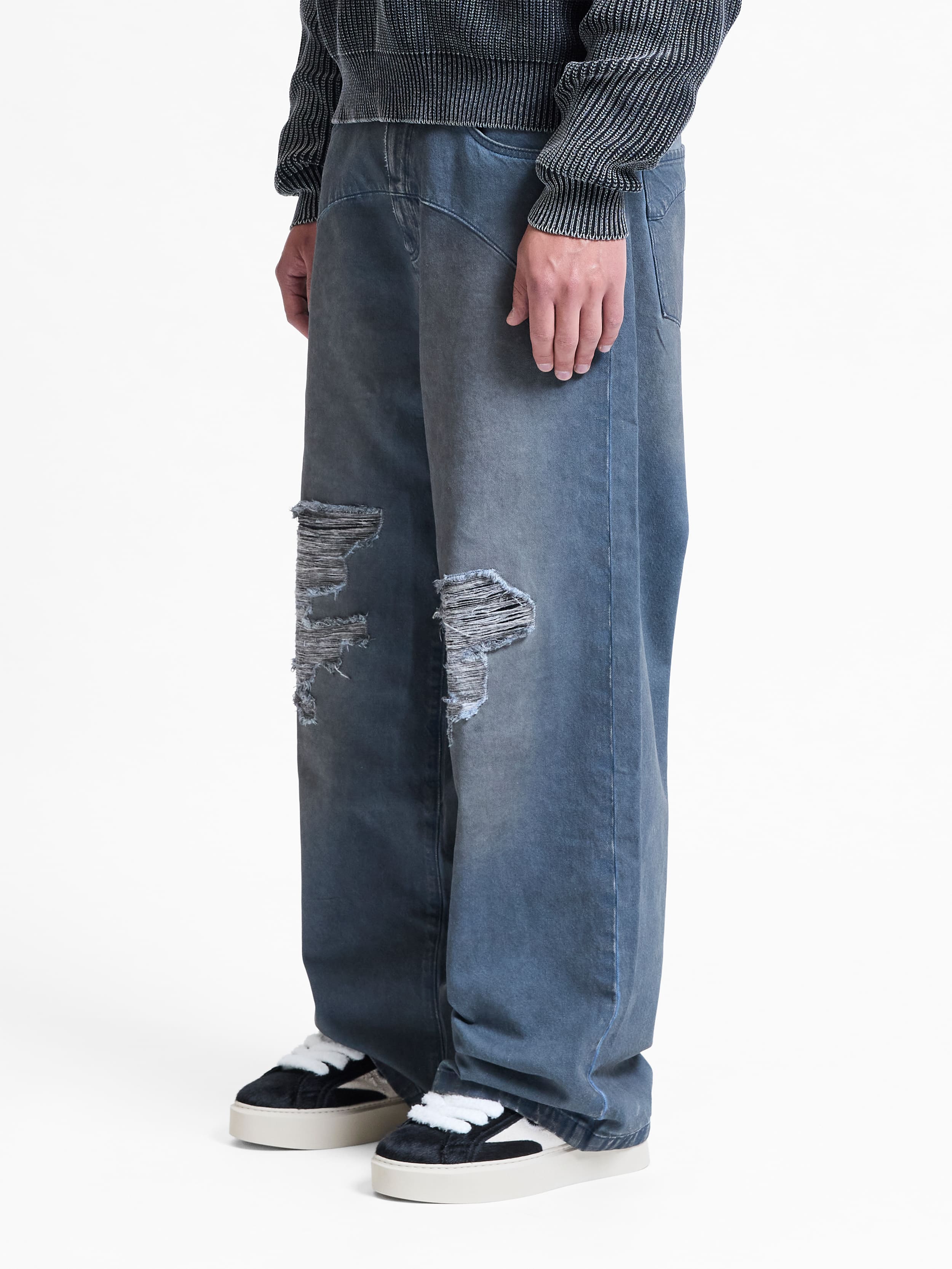 LE SCULPTÉ WAXED DENIM - BLUE