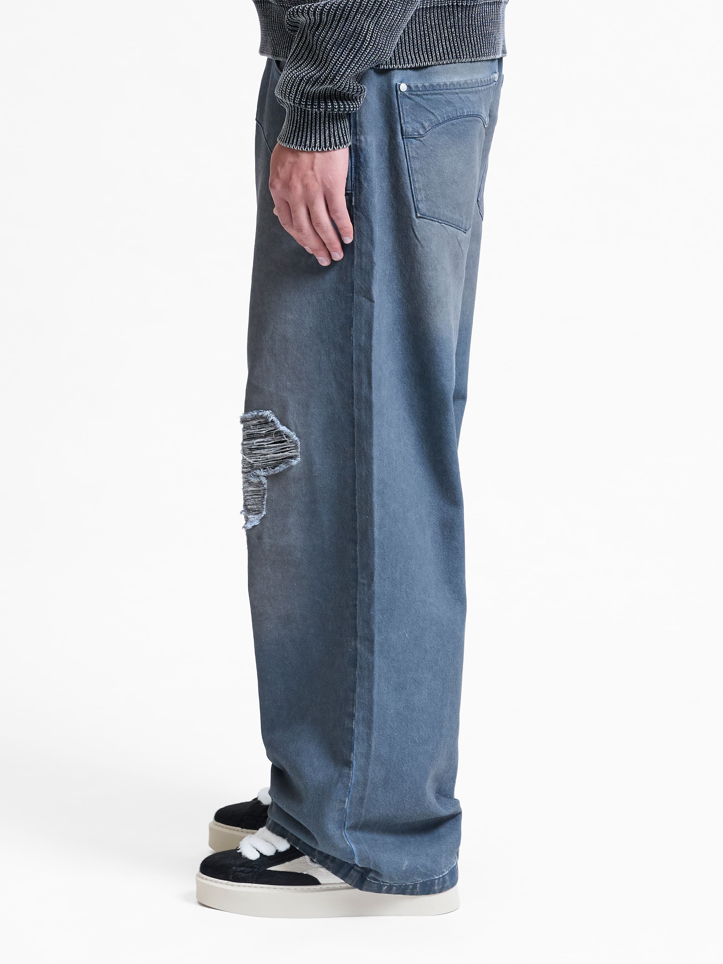 LE SCULPTÉ WAXED DENIM - BLUE