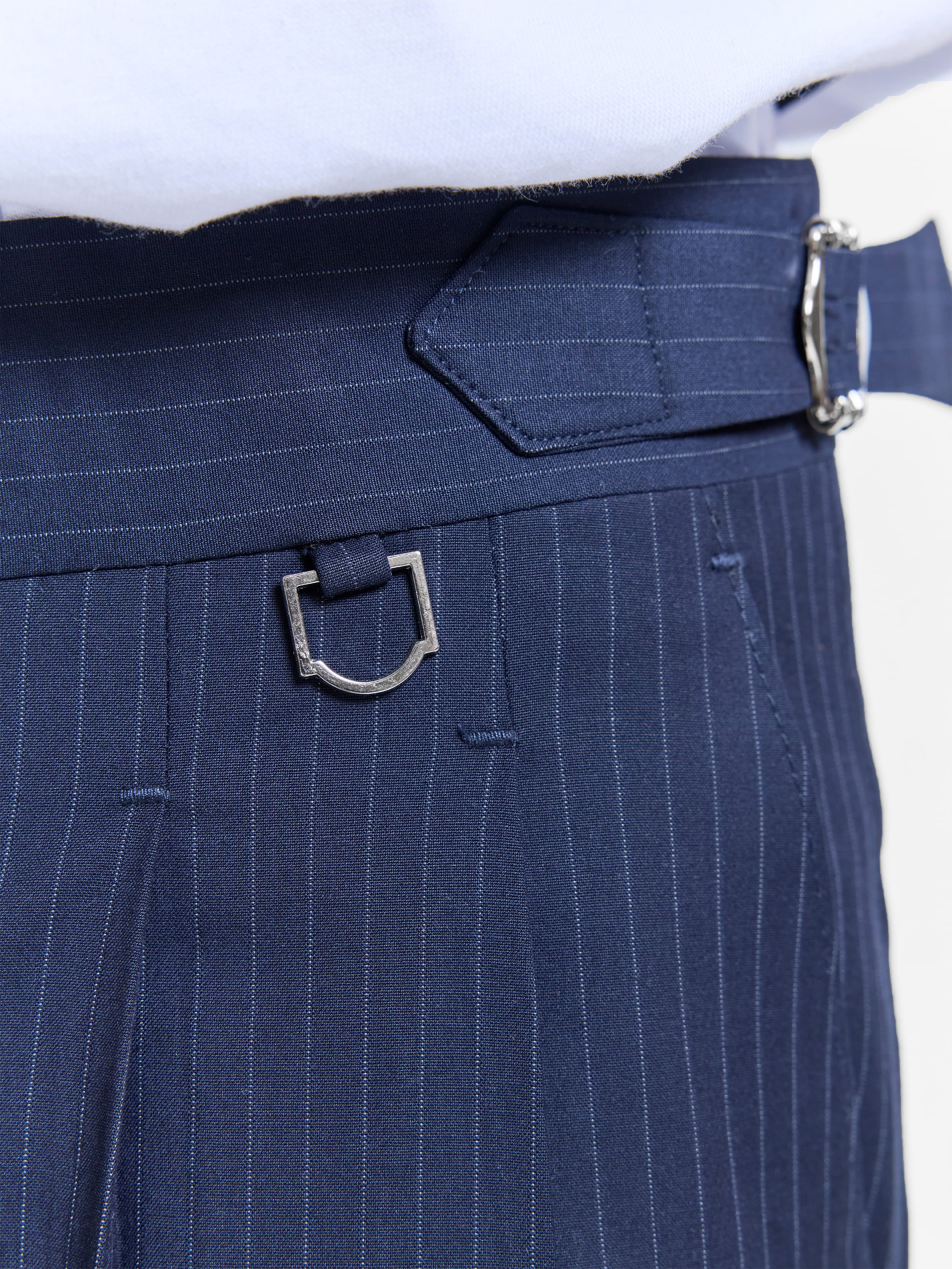 THE SIGNE SUIT – PINSTRIPE BLUE