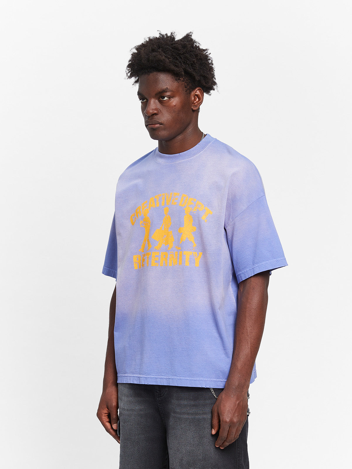 CREATIVE DEPT LOGO T-SHIRT - WASHED PURPLE