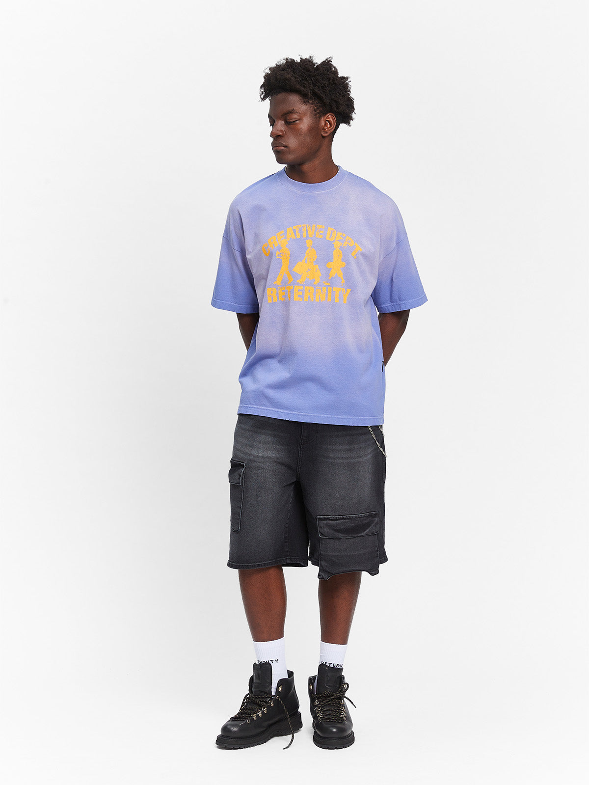 CREATIVE DEPT LOGO T-SHIRT - WASHED PURPLE