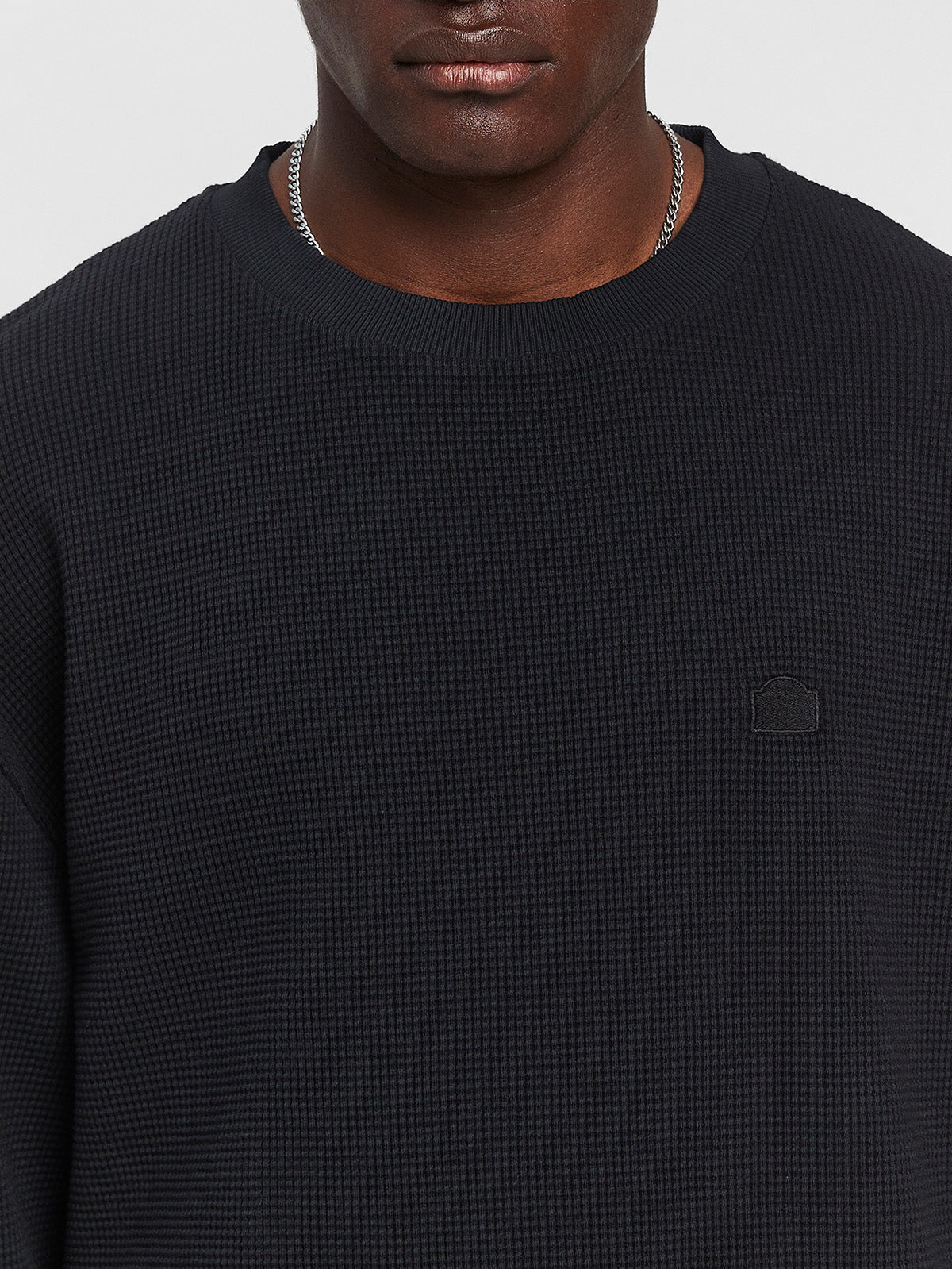 SIGNE WAFFLE LONGSLEEVE - BLACK