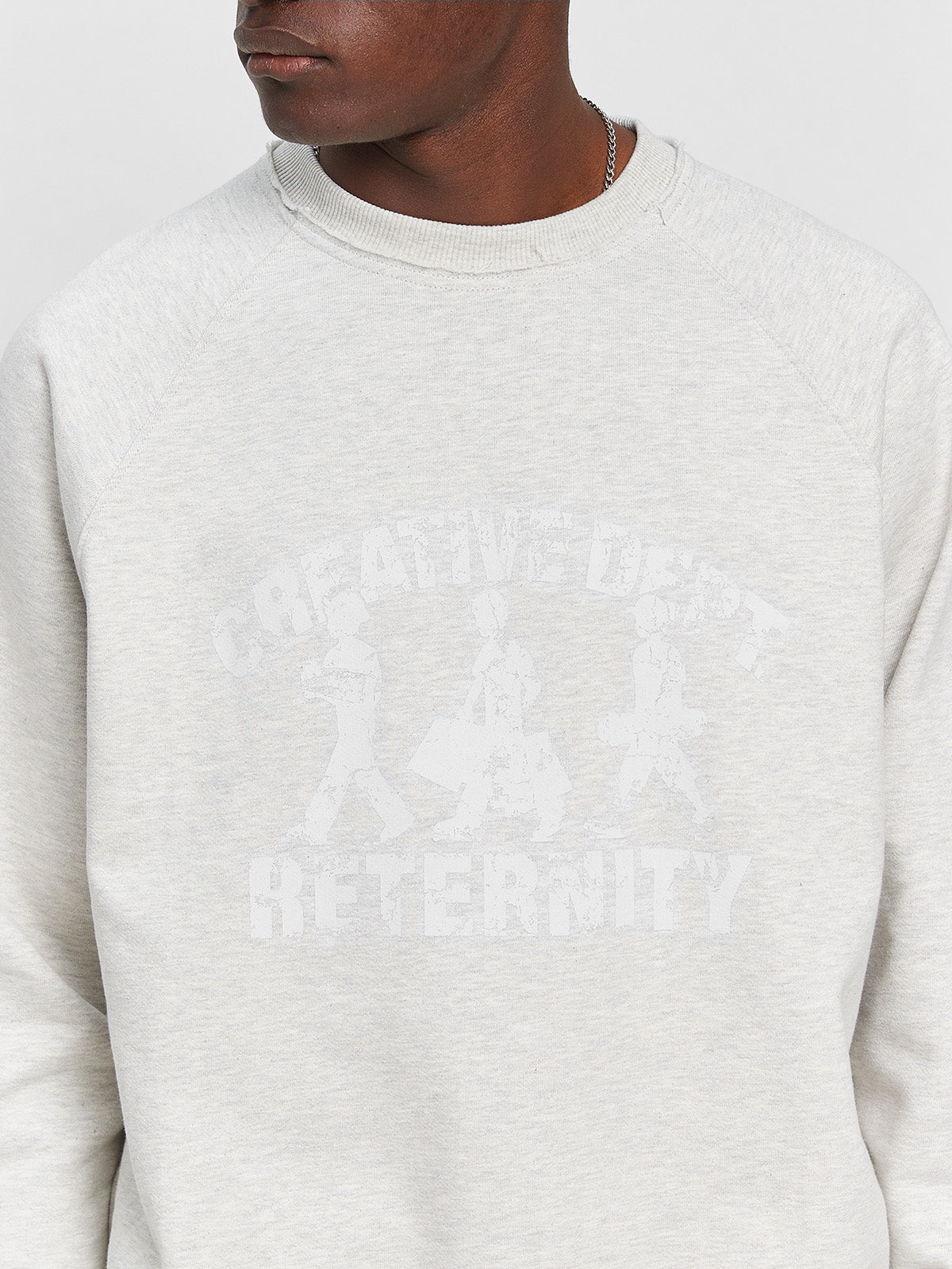 CREATIVE DEPT LOGO CREWNECK - MELANGE GREY