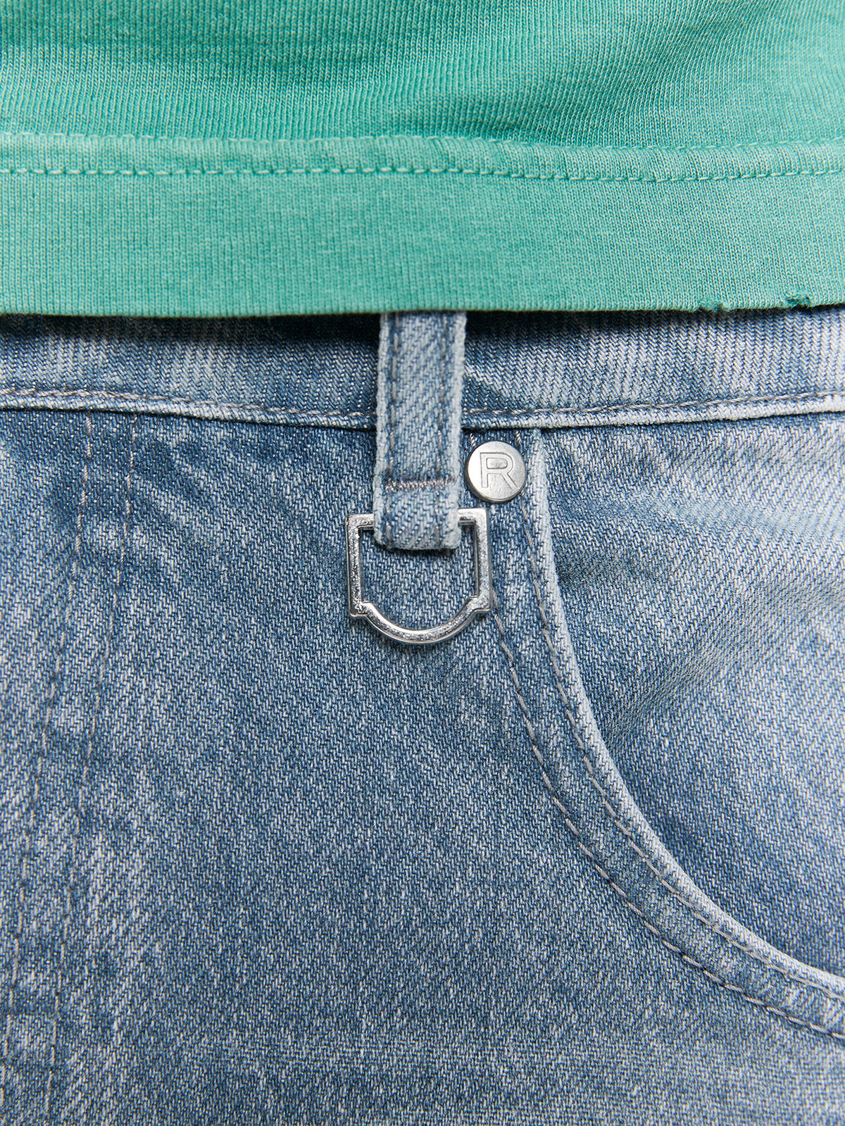 ESSENTIAL DENIM CARGO - WASHED BLUE