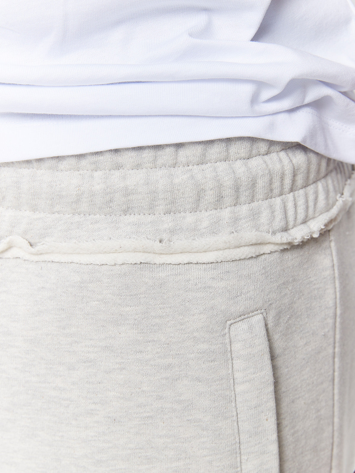 CREATIVE DEPT LOGO COTTON SHORTS - MELANGE GREY