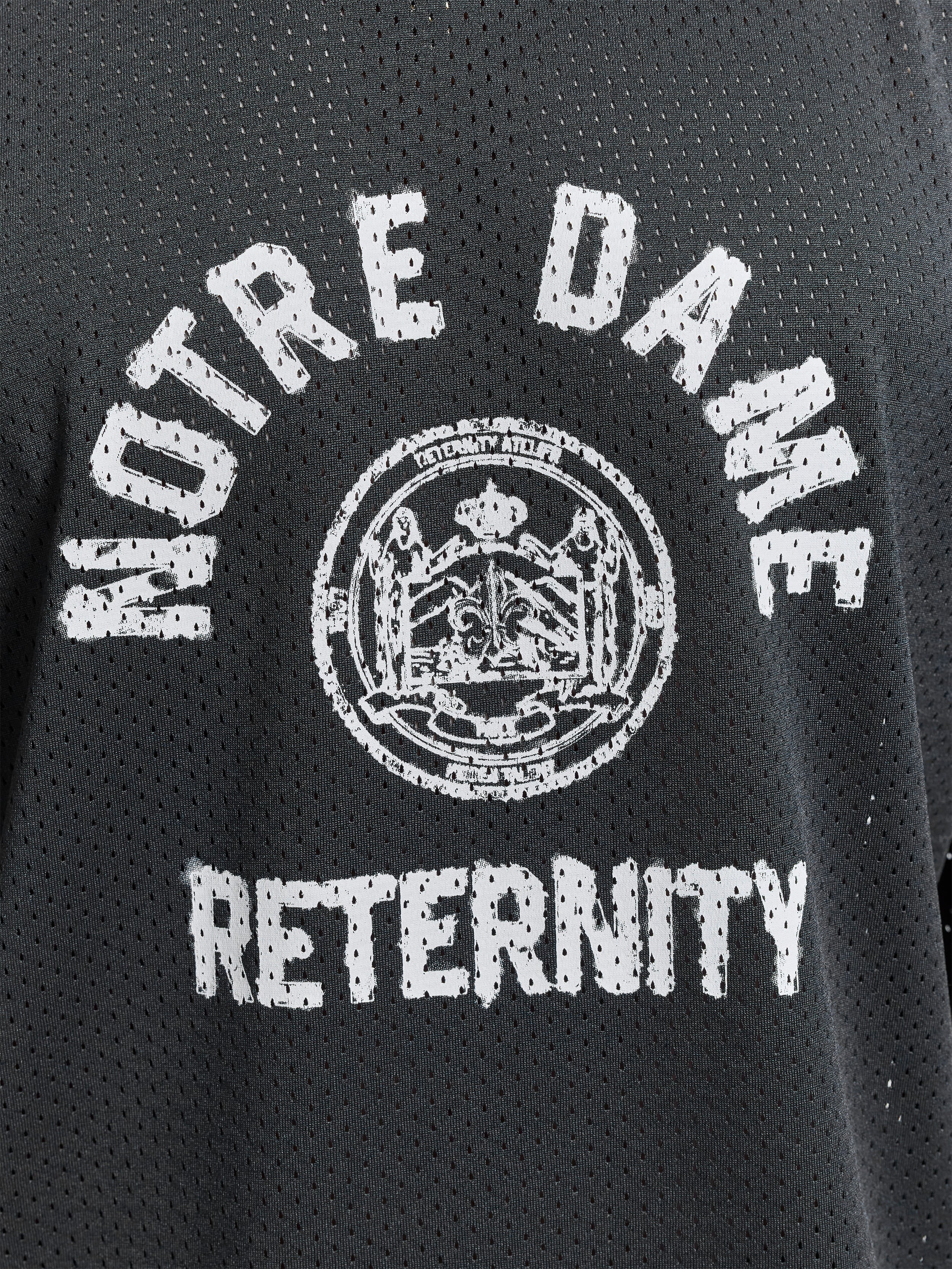 NOTRE DAME MESH T-SHIRT - BLACK