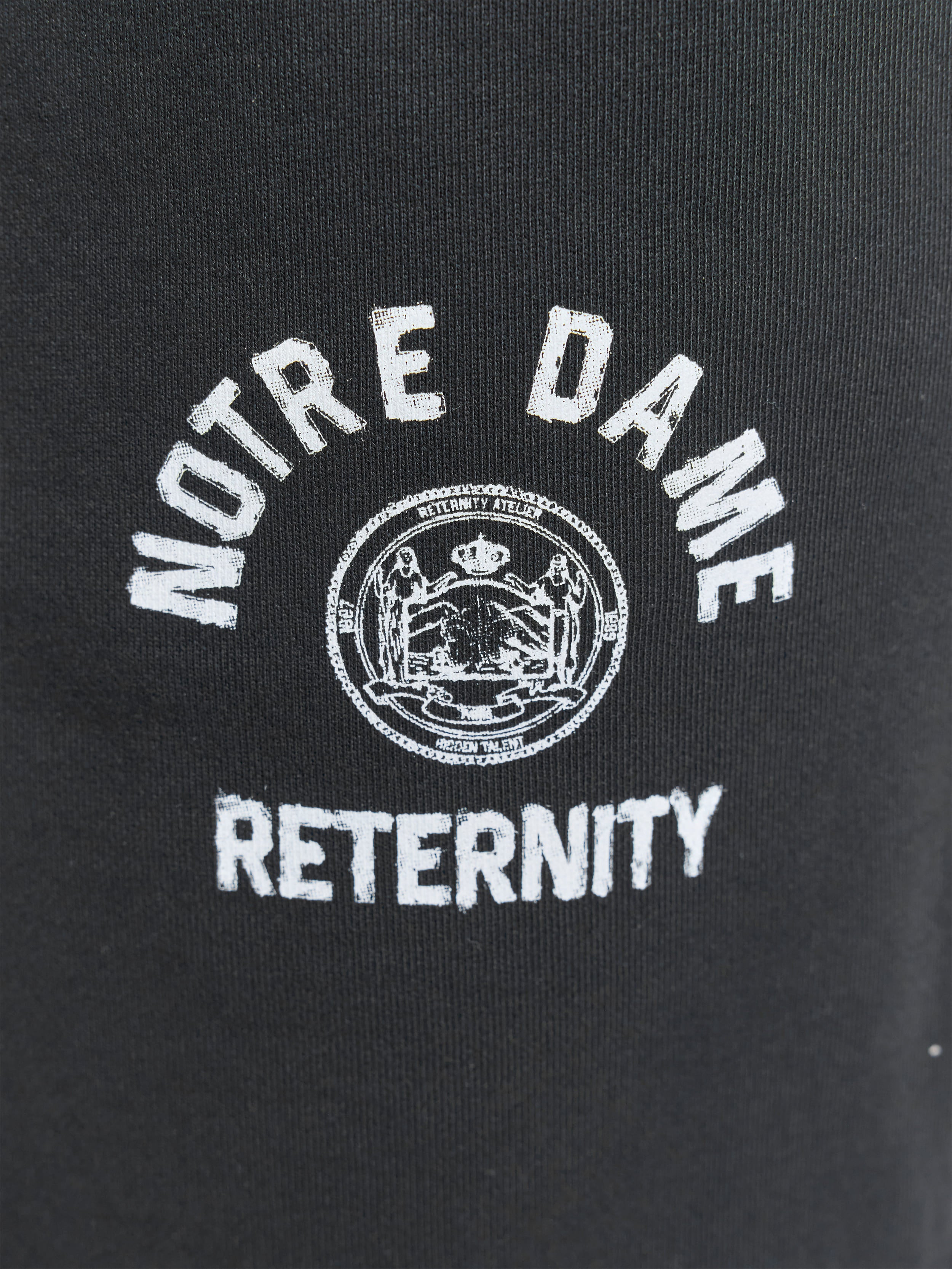 NOTRE DAME COTTON SHORTS - BLACK
