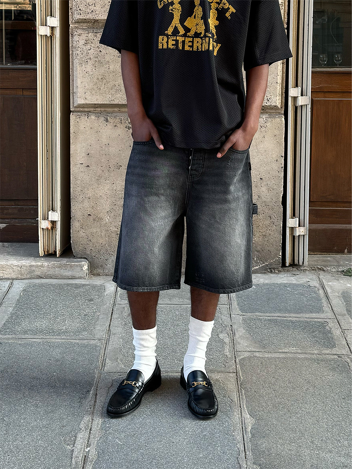 SIGNE JORTS - WASHED BLACK