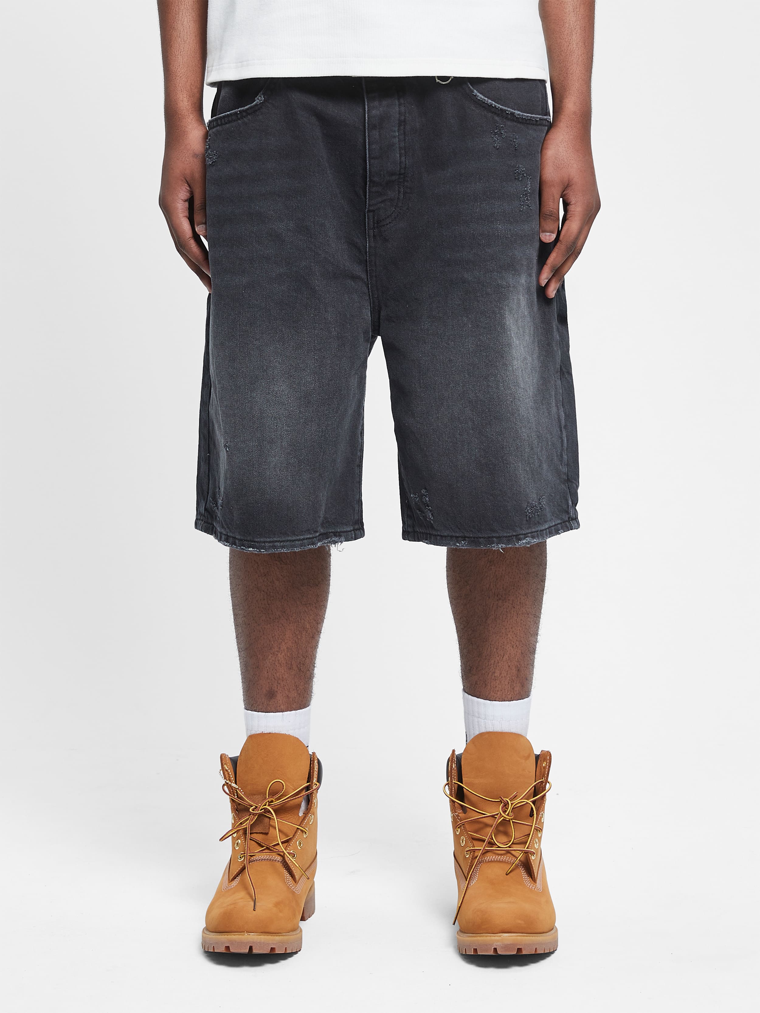 ESSENTIAL JORTS - WASHED BLACK