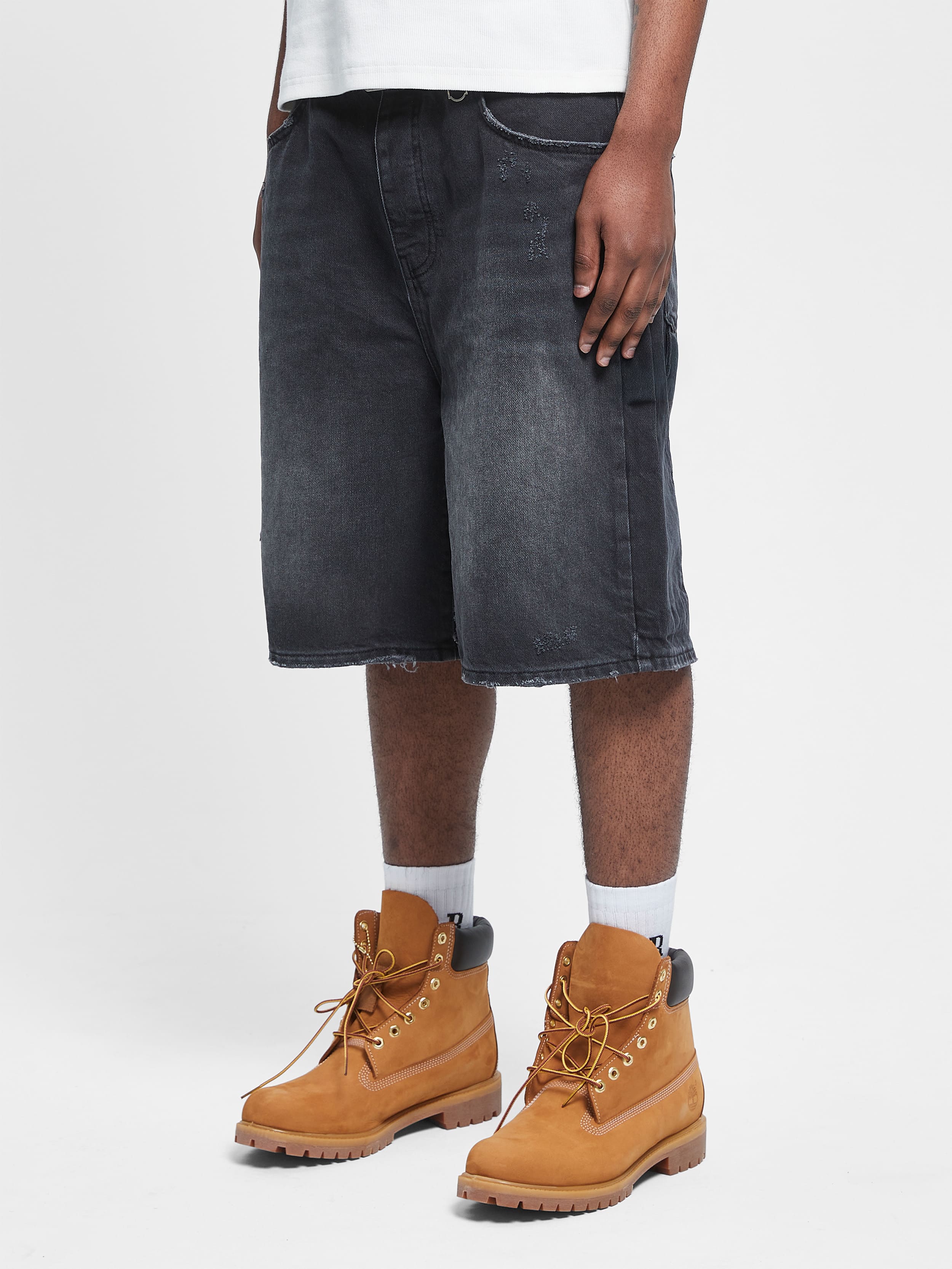ESSENTIAL JORTS - WASHED BLACK