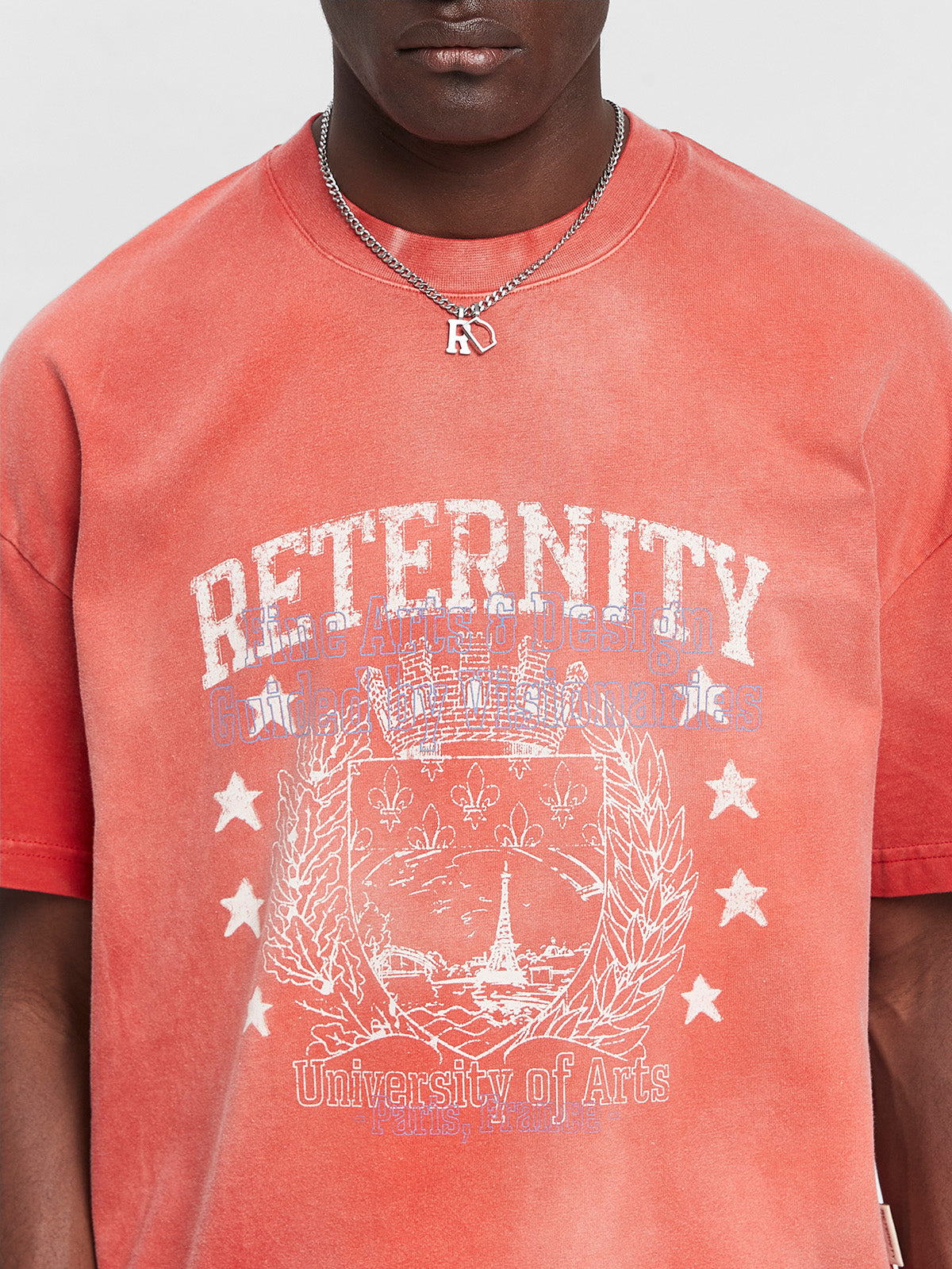 UNIVERSITY T-SHIRT - HEAVY BLEACHED RED