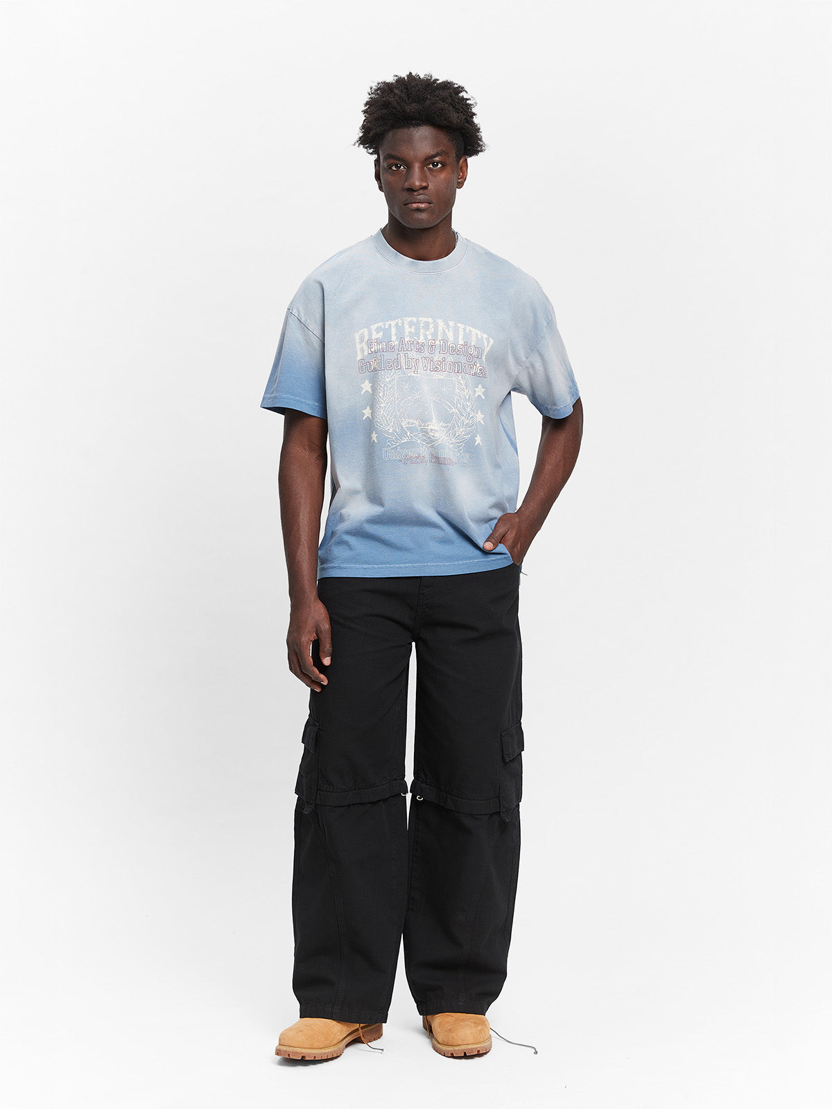 UNIVERSITY T-SHIRT - HEAVY BLEACHED BLUE