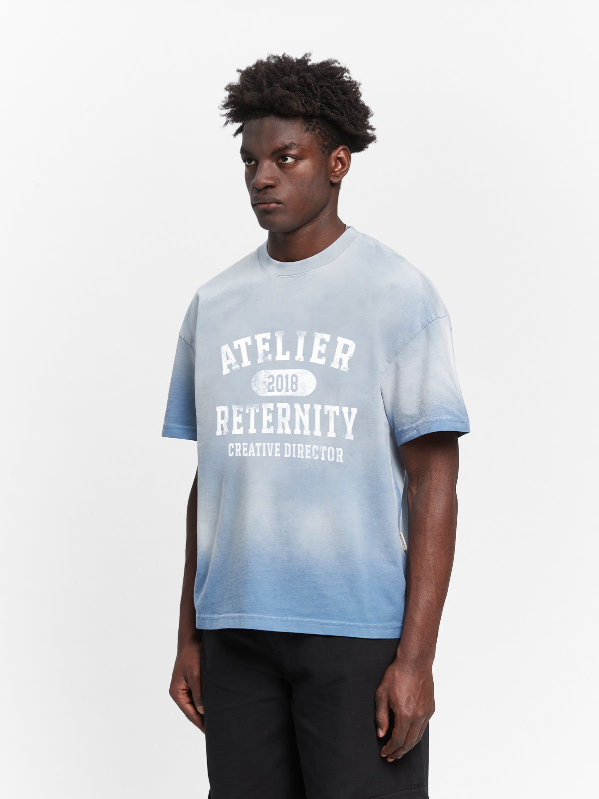 ATELIER EMBLEM T-SHIRT - HEAVY BLEACHED BLUE