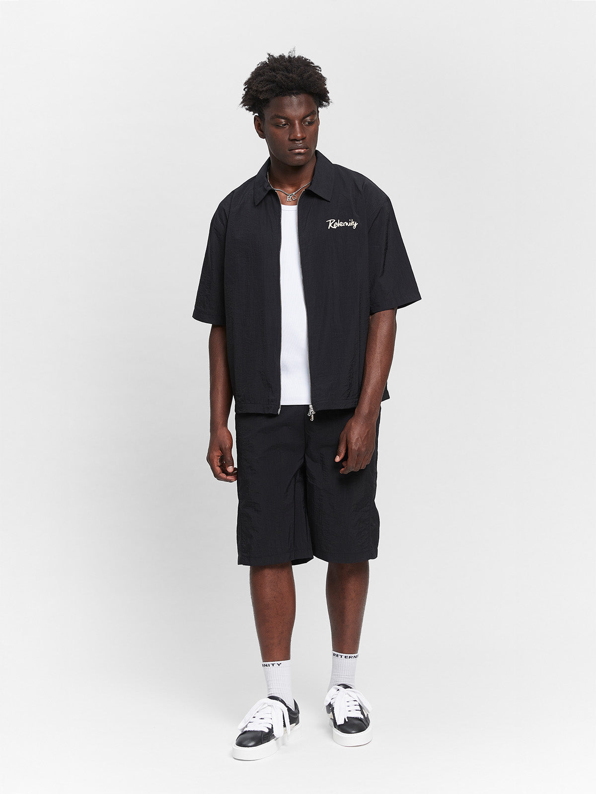 LUMÉVO NYLON ZIP-SHIRT - BLACK