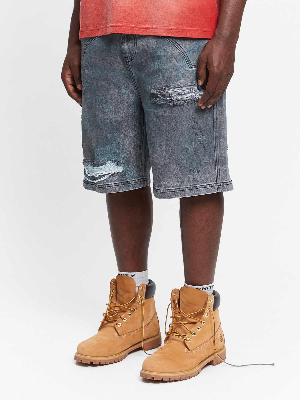 PAINTED ARTISAN SHORTS - WASHED GREY