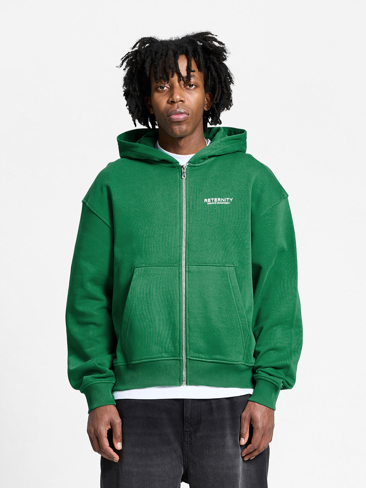 CREATIVE DEPT ZIP-HOODIE - GREEN