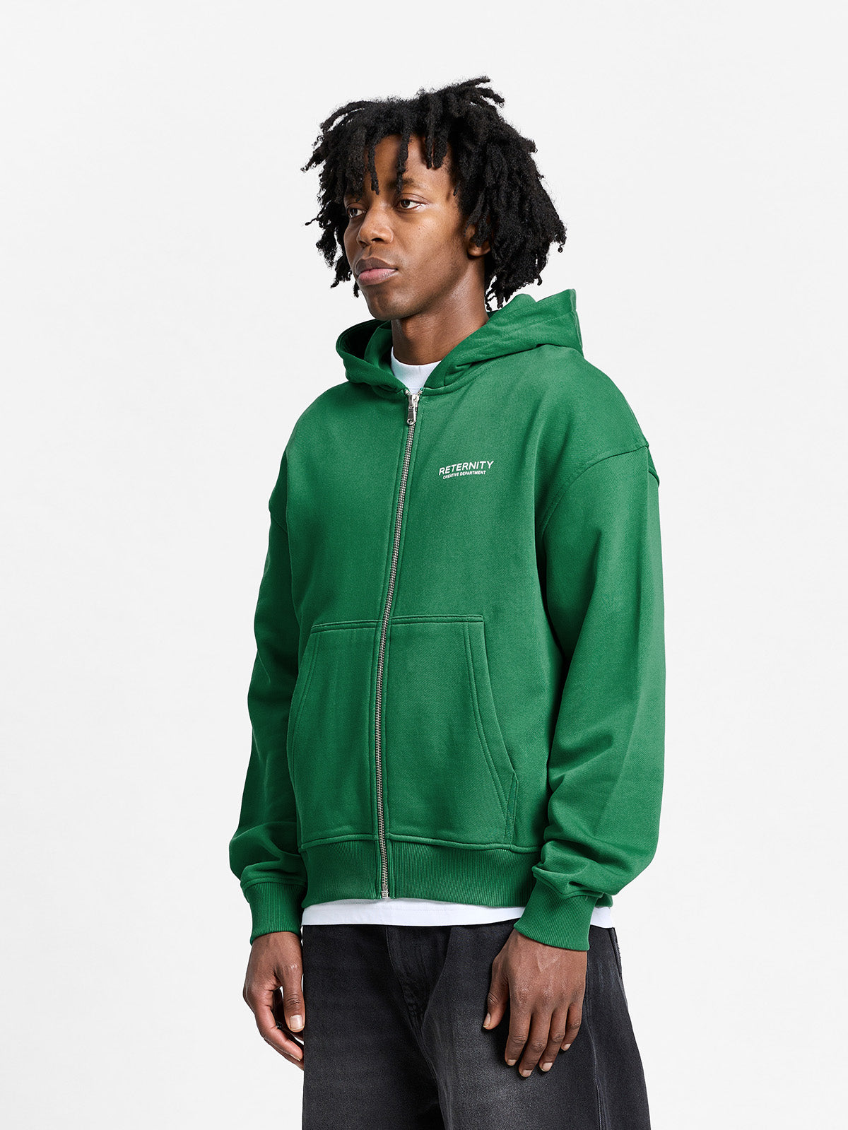 CREATIVE DEPT ZIP-HOODIE - GREEN