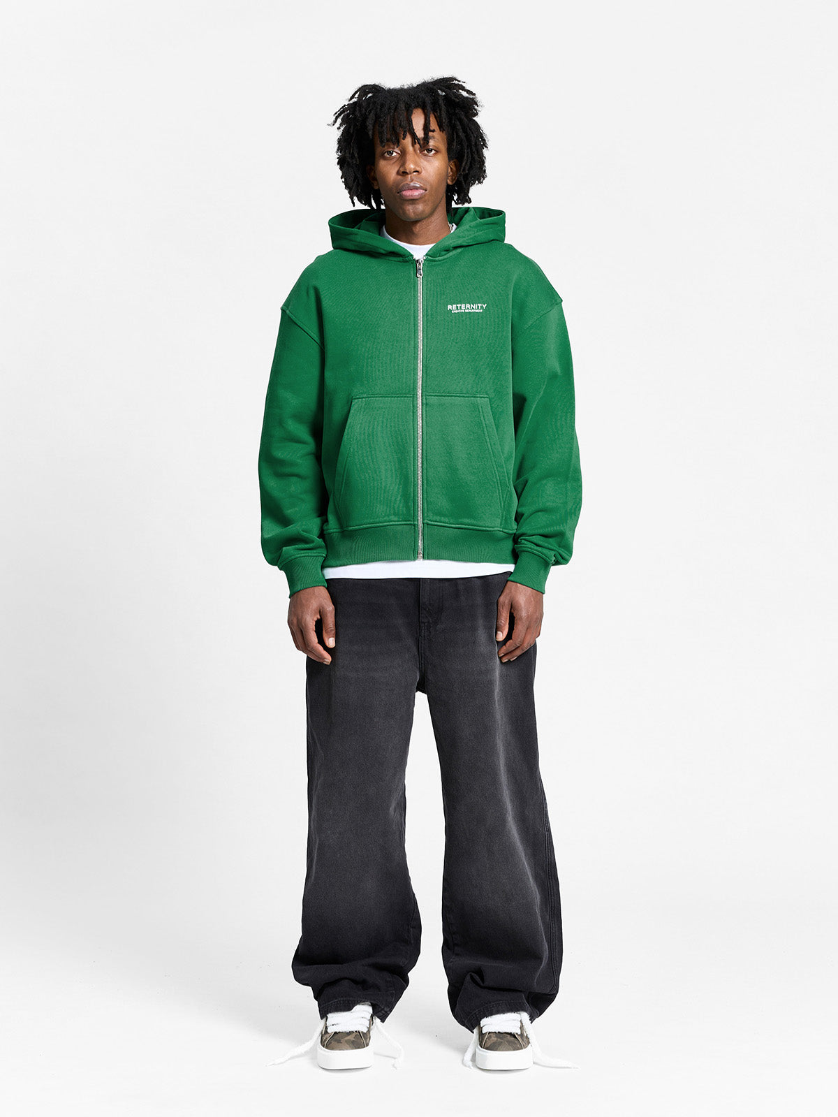 CREATIVE DEPT ZIP-HOODIE - GREEN