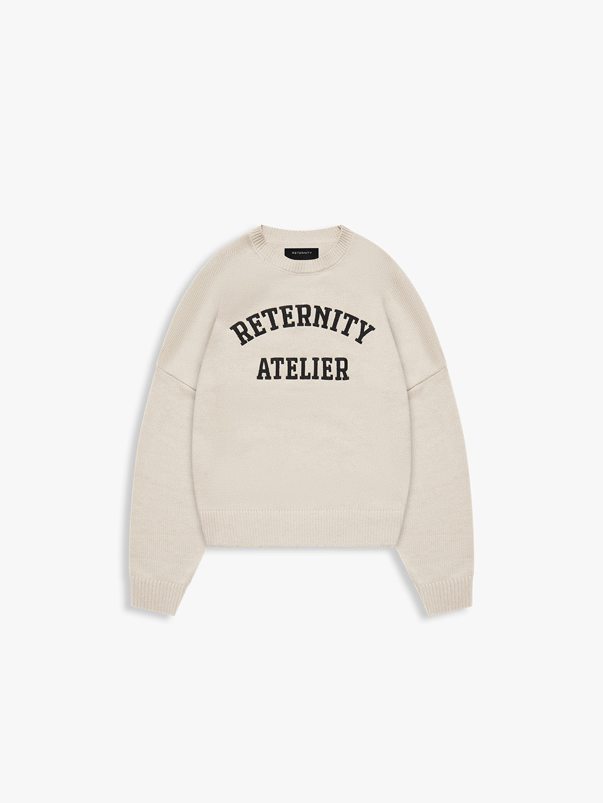 ÉVÉNIE LOGO KNIT SWEATER - CREAM
