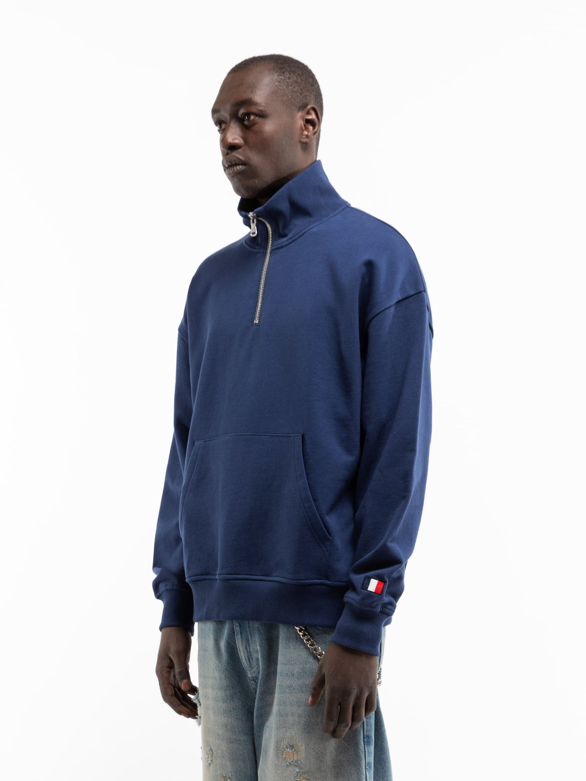 SAINT GERMAIN HALF ZIP - NAVY