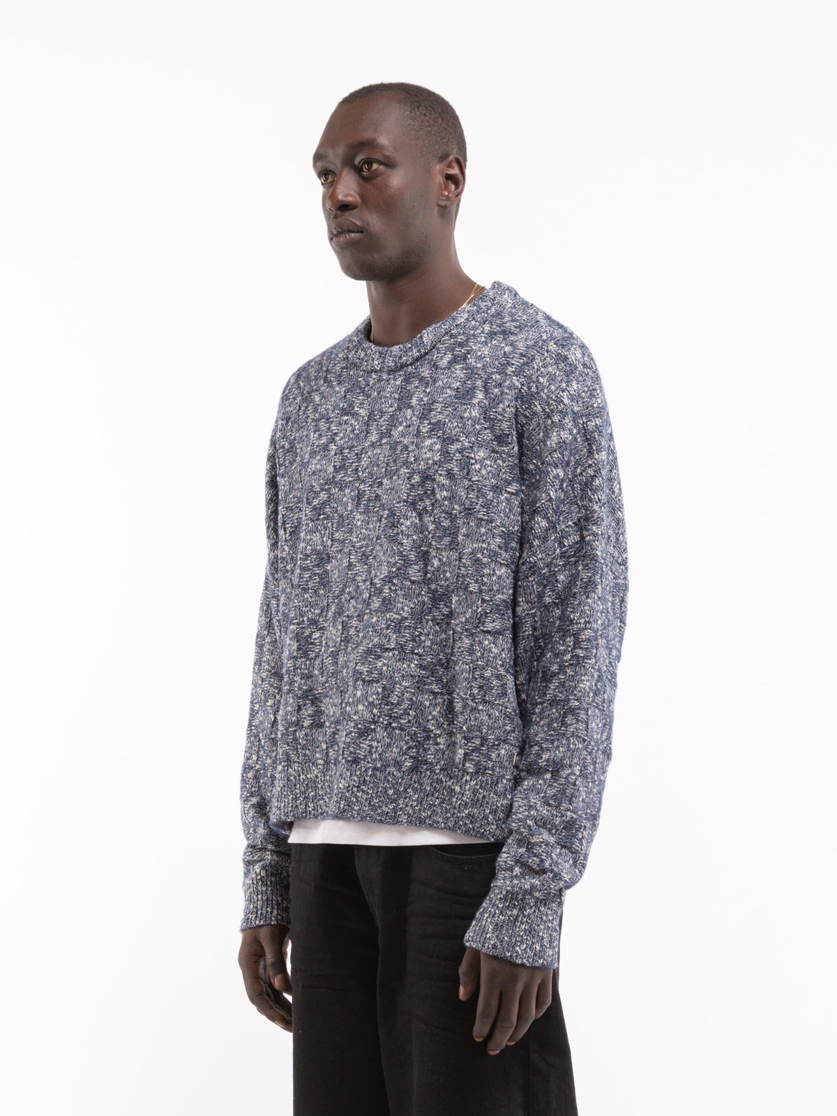 ARTISAN KNIT SWEATER - NAVY