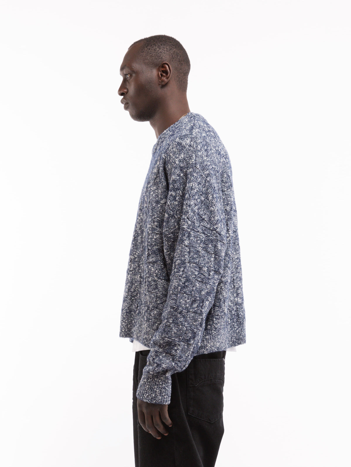 ARTISAN KNIT SWEATER - NAVY