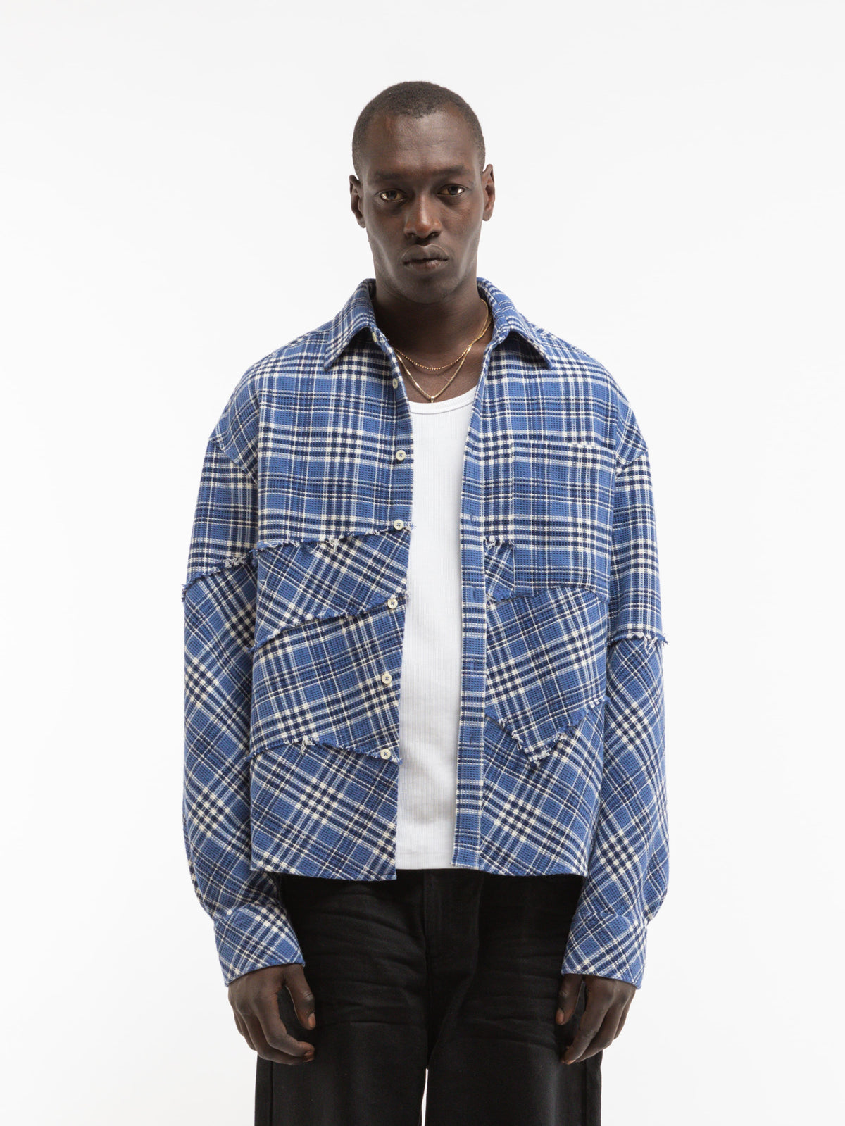 LE TISSÉ WAFFLE SHIRT - BLUE