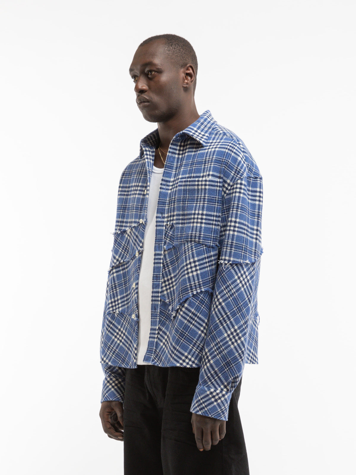 LE TISSÉ WAFFLE SHIRT - BLUE