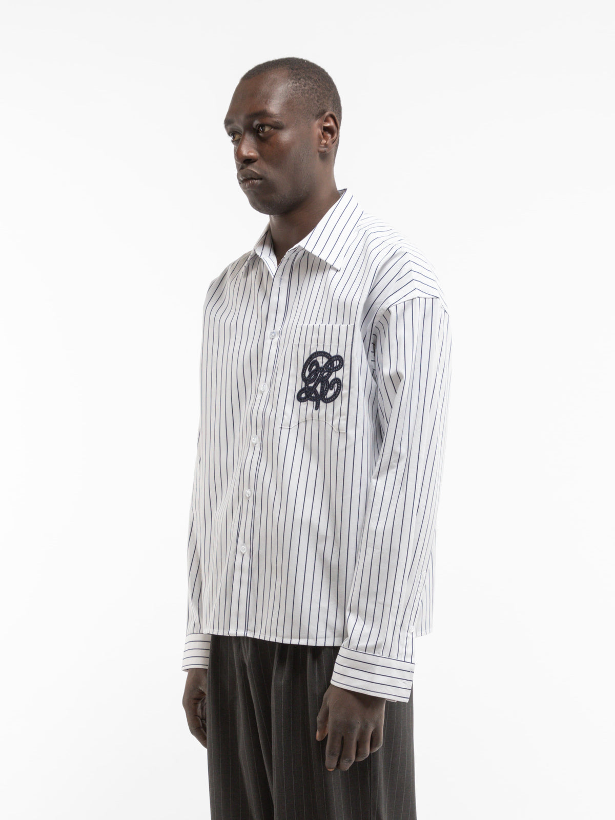 LE RAYÉE SHIRT - WHITE/NAVY