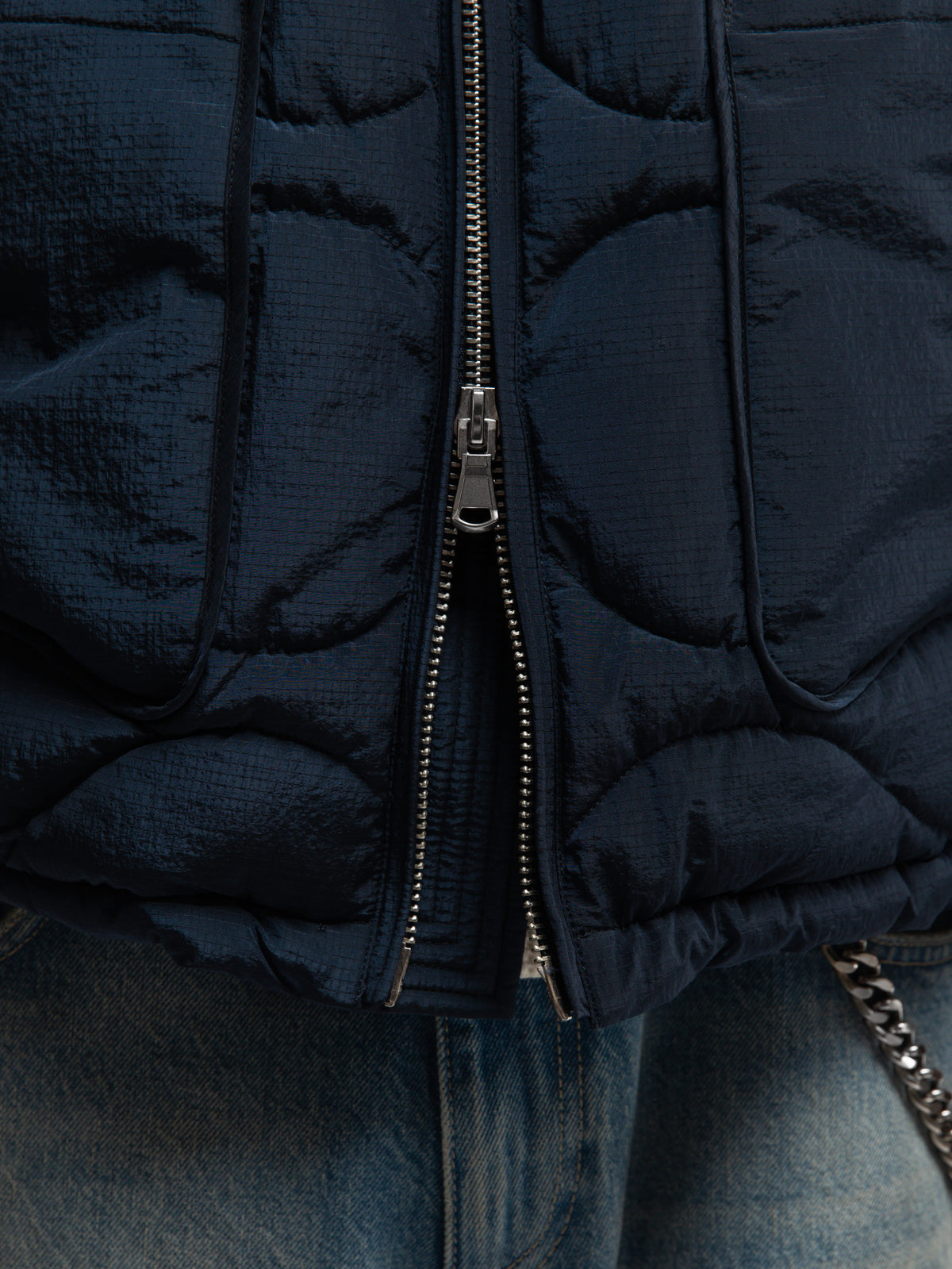 MAISON QUILTED PUFFER JACKET - BLUE