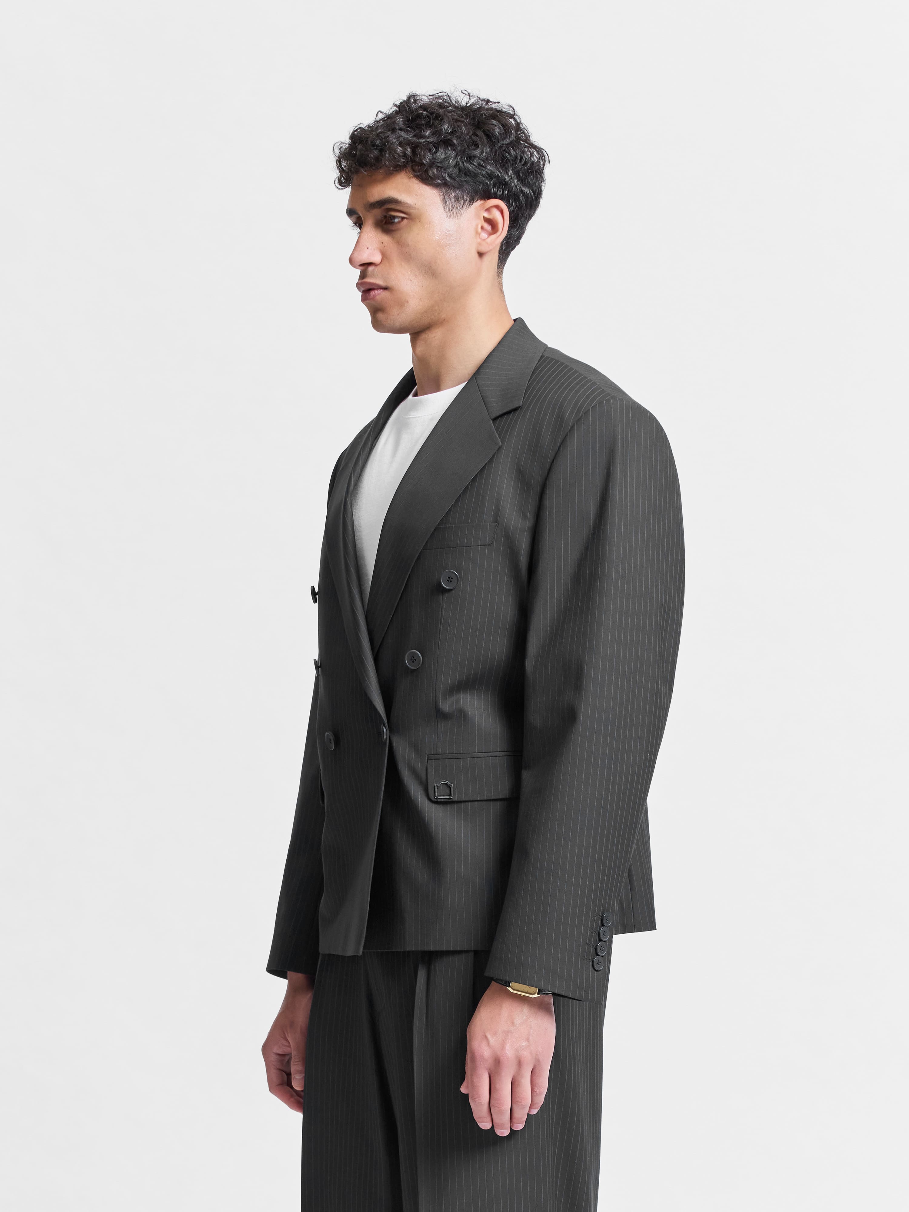SIGNE BLAZER - PINSTRIPE GREY