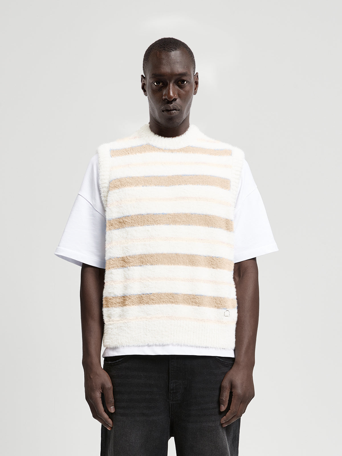 FURRY KNIT PULLUNDER - STRIPED