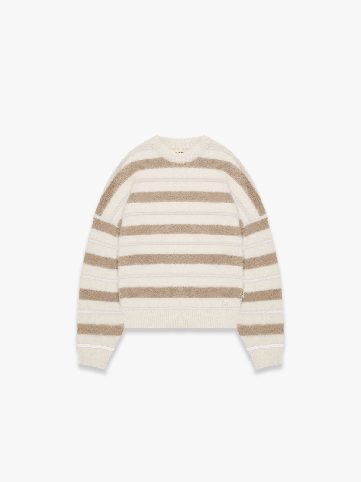 FURRY KNIT SWEATER - STRIPED