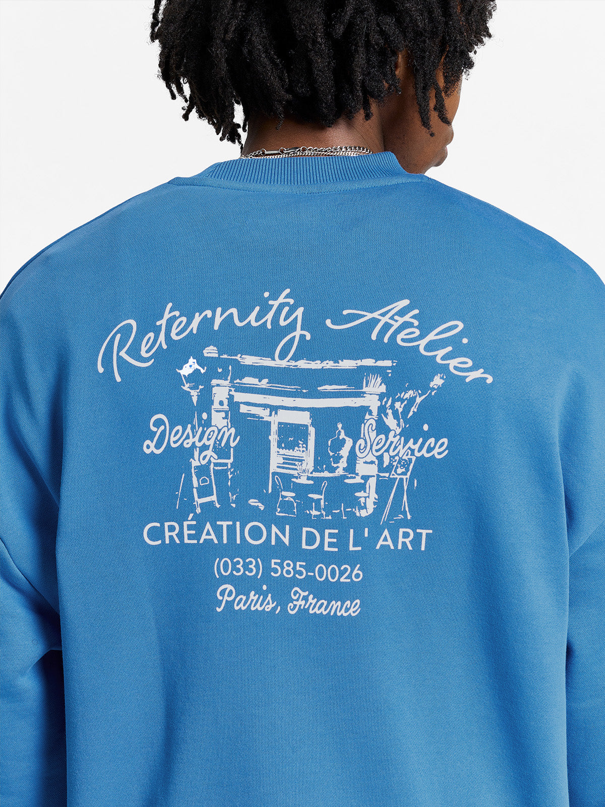 DE L'ART CREWNECK - BLUE
