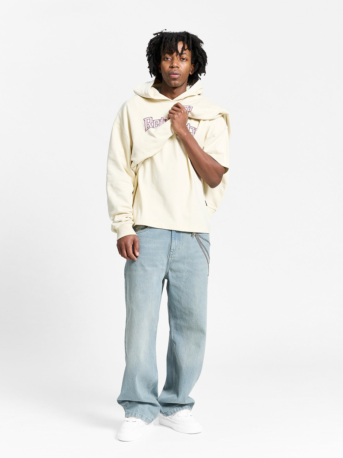 WATERCOLOR HOODIE - CREAM