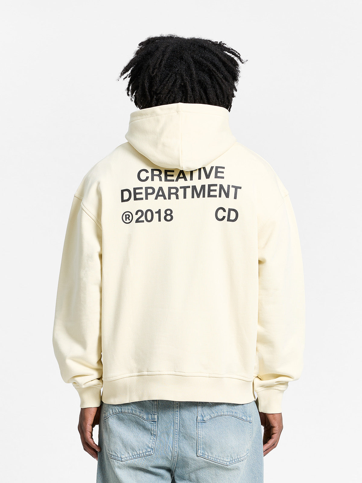 CREATIVE DEPT ZIP-HOODIE - CREAM