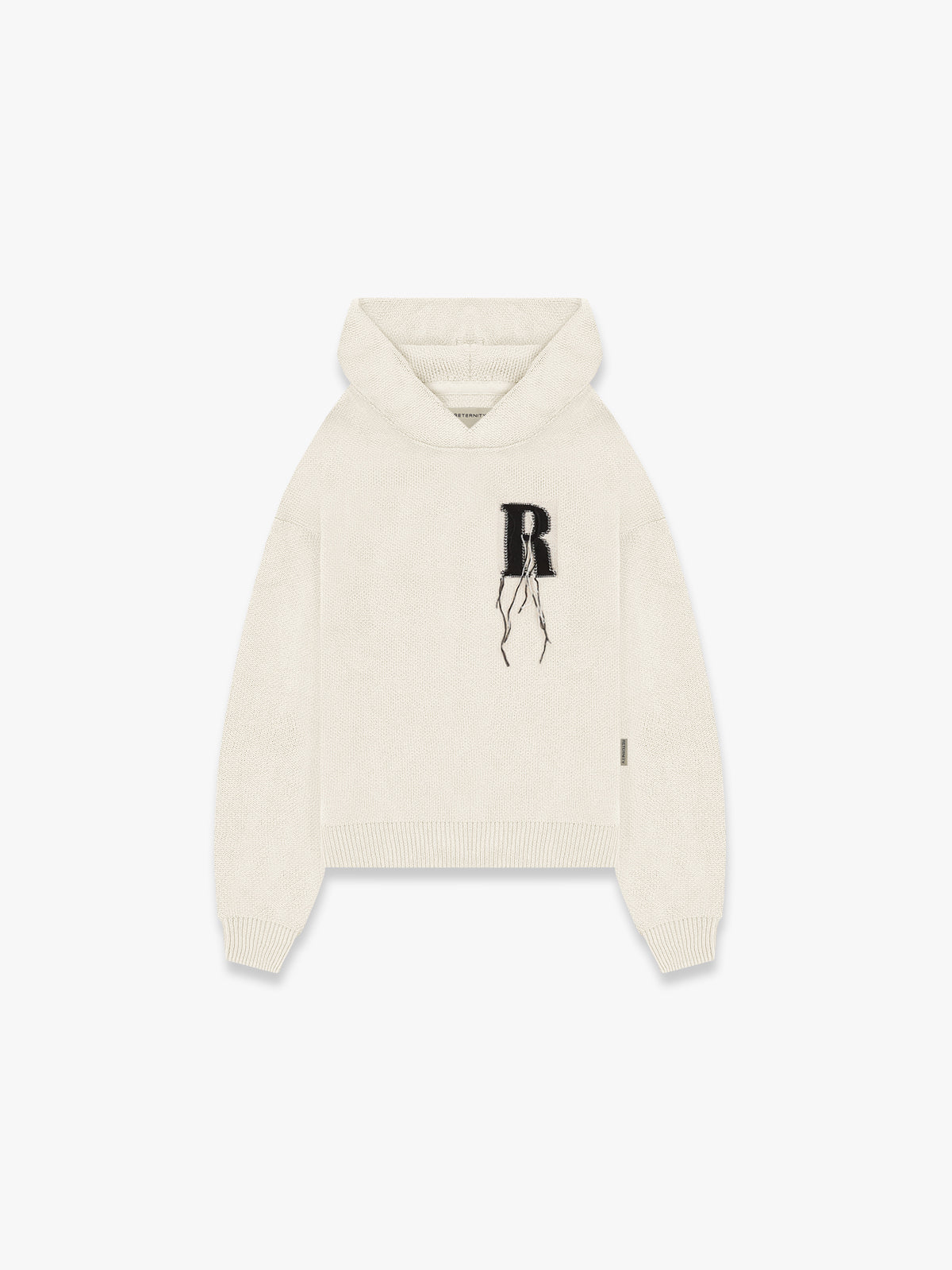 KNIT HOODIE - CREAM
