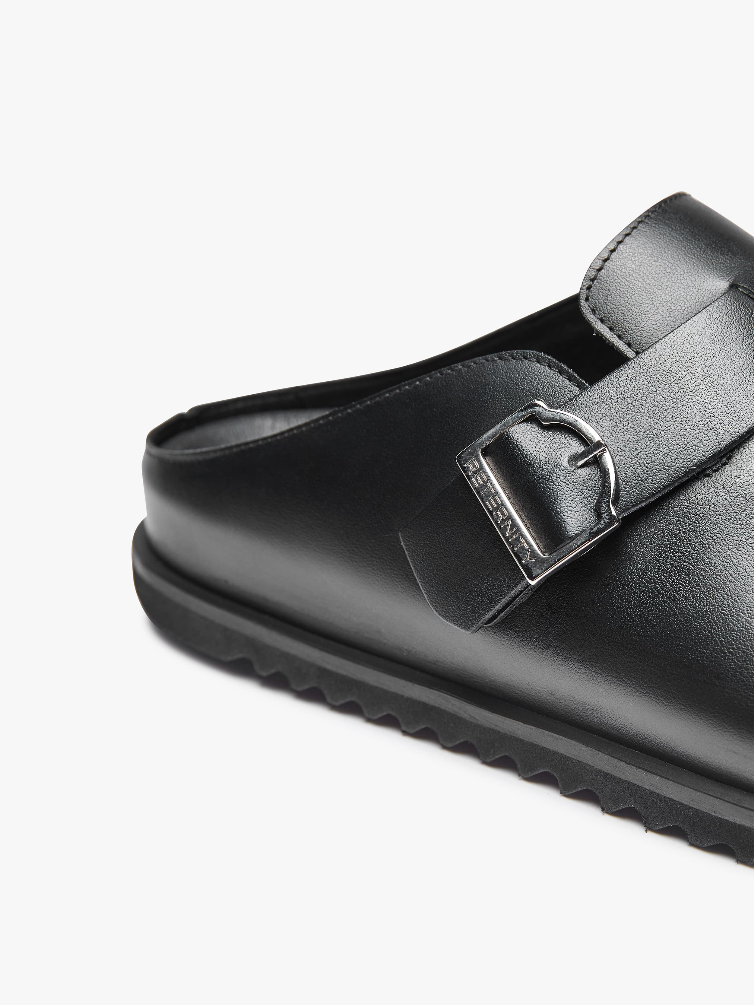 RETERNITY MULE - BLACK LEATHER