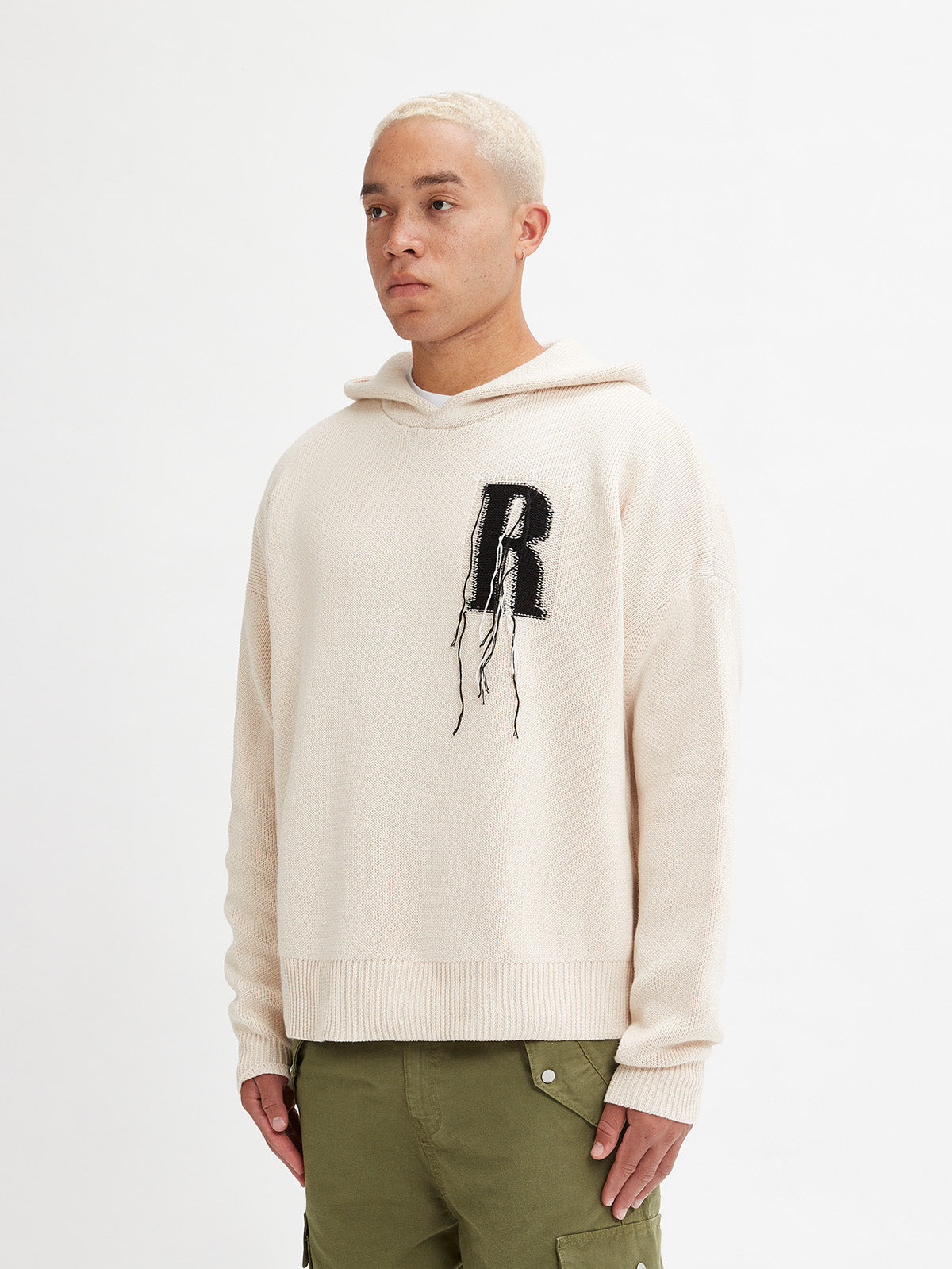 KNIT HOODIE - CREAM
