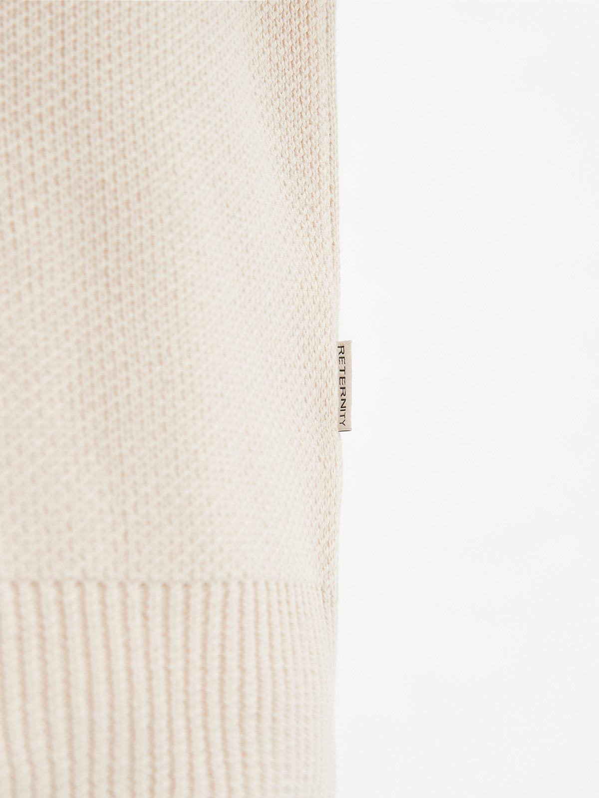 KNIT HOODIE - CREAM