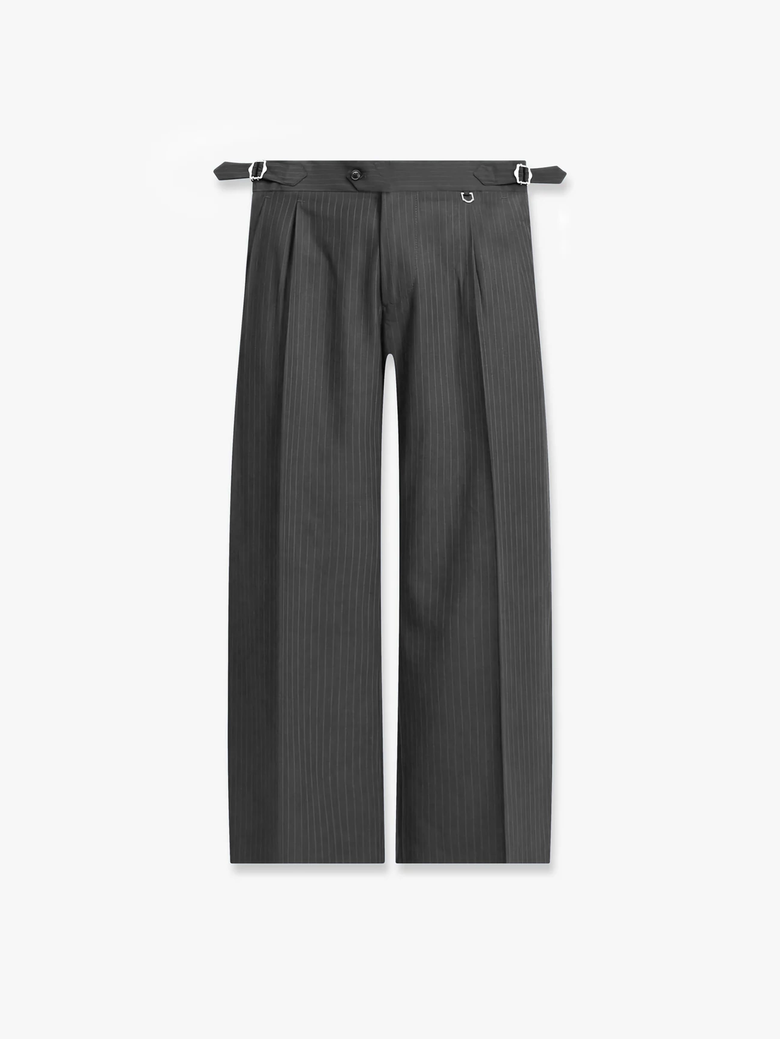 TAILORED BAGGY PANTS - PINSTRIPE GREY