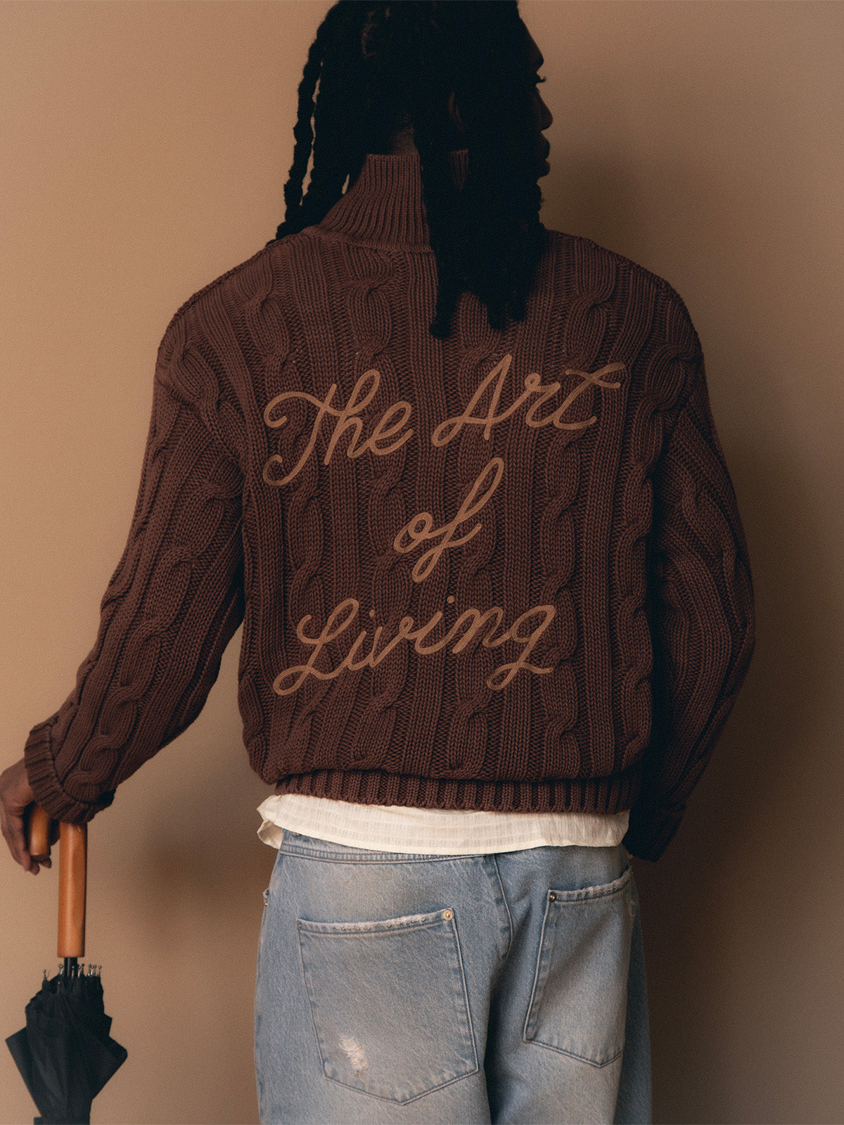 THE ART OF LIVING POLO KNIT - BROWN