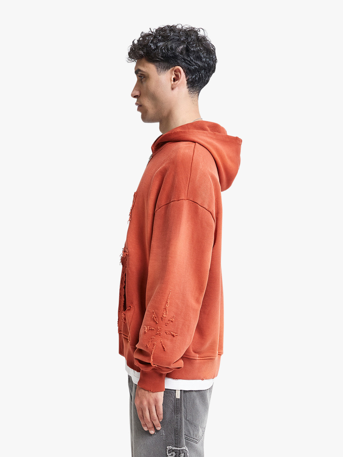 VINTAGE ZIP HOODIE - WASHED RED