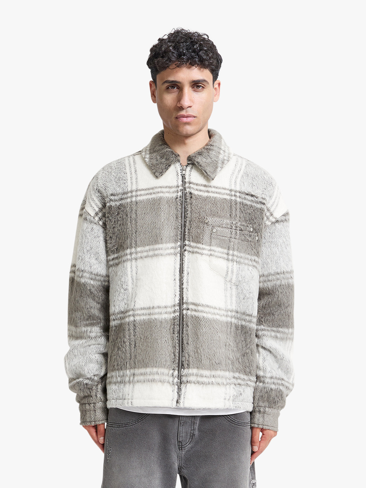 FLANNEL - GREY/WHITE